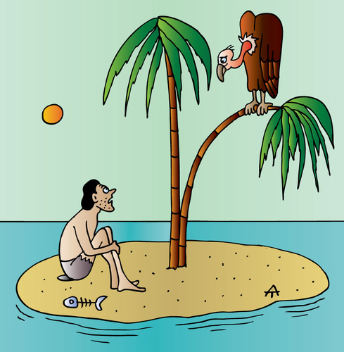 Cartoon: Desert Island (medium) by Alexei Talimonov tagged desert,island