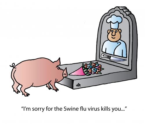 Cartoon: Flu Virus (medium) by Alexei Talimonov tagged swine,flu,virus