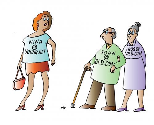 Cartoon: Generations (medium) by Alexei Talimonov tagged generations,internet