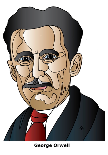 Cartoon: George Orwell (medium) by Alexei Talimonov tagged orwell