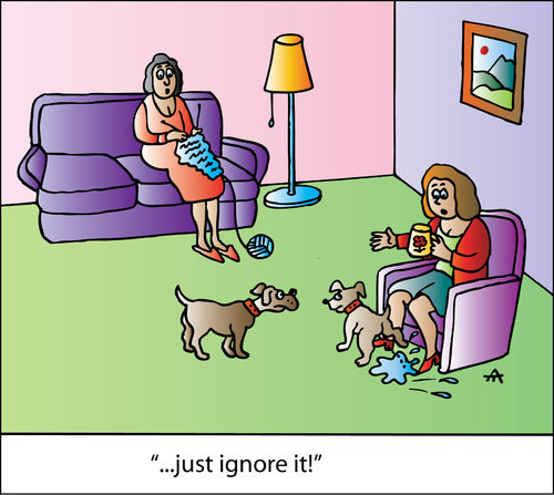 Cartoon: Ignore it! (medium) by Alexei Talimonov tagged ignore,pets,dogs