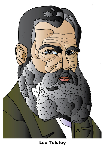 Cartoon: Leo Tolstoy (medium) by Alexei Talimonov tagged tolstoy