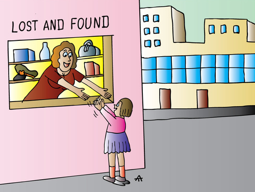 Cartoon: Lost And Found (medium) by Alexei Talimonov tagged lost,found