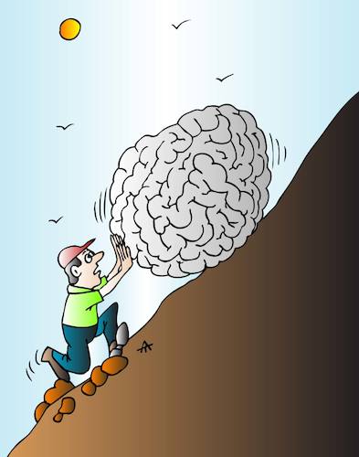 Cartoon: Man and brain (medium) by Alexei Talimonov tagged man,brain