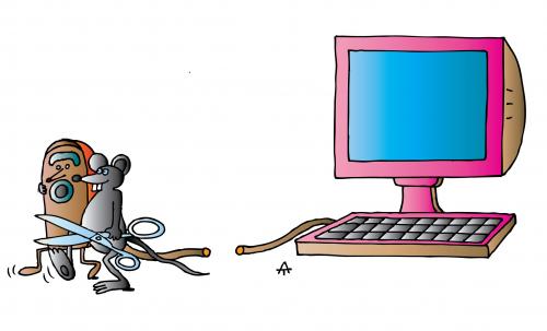 Cartoon: Mice (medium) by Alexei Talimonov tagged mouse,mice,pc,computer