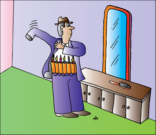 Cartoon: Mirror (medium) by Alexei Talimonov tagged mirror