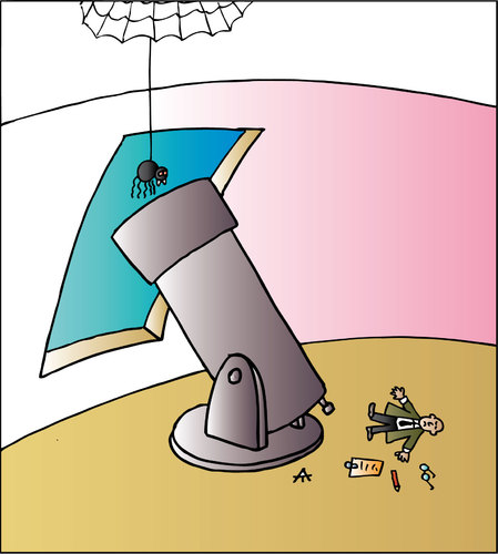 Cartoon: Observatory (medium) by Alexei Talimonov tagged observatory