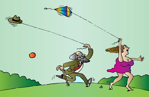 Cartoon: Old man and girl (medium) by Alexei Talimonov tagged old,young