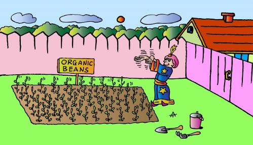 Cartoon: Organic Beans (medium) by Alexei Talimonov tagged garden,organic,beans