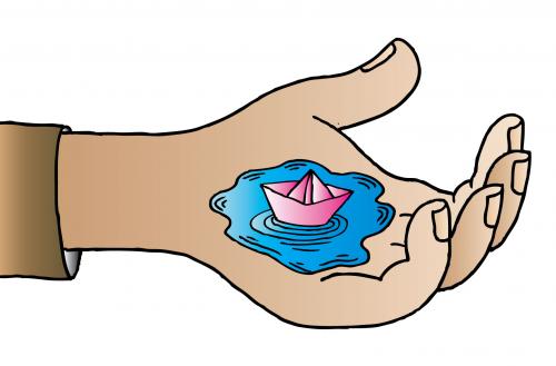 Cartoon: Paper Boat (medium) by Alexei Talimonov tagged paper,boat,water