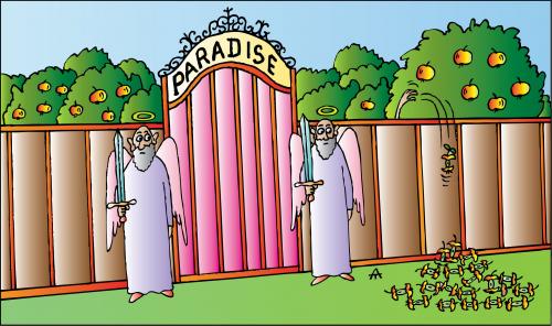 Cartoon: Paradise (medium) by Alexei Talimonov tagged paradise,heaven