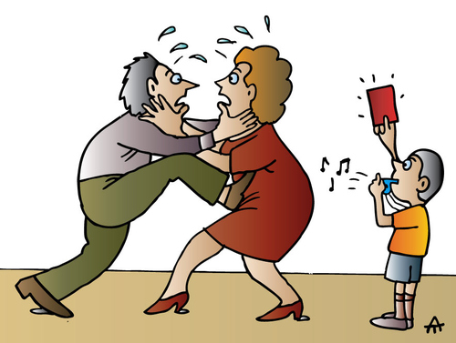 Cartoon: Quarrel (medium) by Alexei Talimonov tagged quarrel