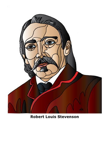 Cartoon: Robert Louis Stevenson (medium) by Alexei Talimonov tagged stevenson