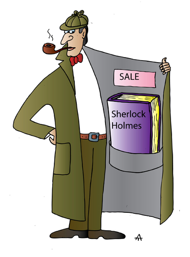 Cartoon: Sherlock Holmes (medium) by Alexei Talimonov tagged sherlock,holmes