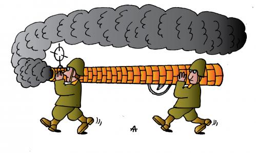 Cartoon: Smog Attack (medium) by Alexei Talimonov tagged smog,attack,soldiers,military