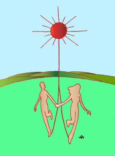 Cartoon: Sun (medium) by Alexei Talimonov tagged sun,love