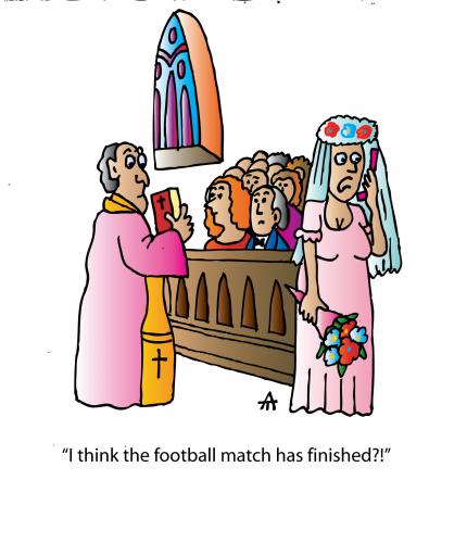 Cartoon: Wedding (medium) by Alexei Talimonov tagged football,wedding,bride,church