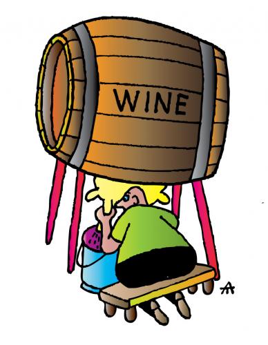 Cartoon: Wine (medium) by Alexei Talimonov tagged wine,drinking,food
