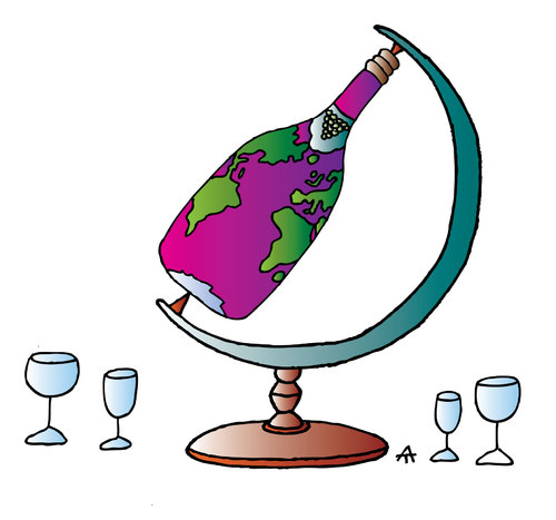 Cartoon: Wine (medium) by Alexei Talimonov tagged wine,drinking,alcohol