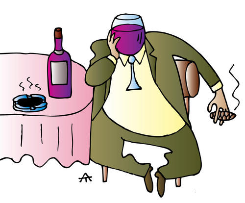 Cartoon: Wine (medium) by Alexei Talimonov tagged wine,drinking,alcohol