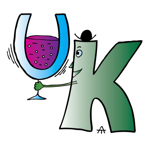 Cartoon: Wine in UK (medium) by Alexei Talimonov tagged wine,uk