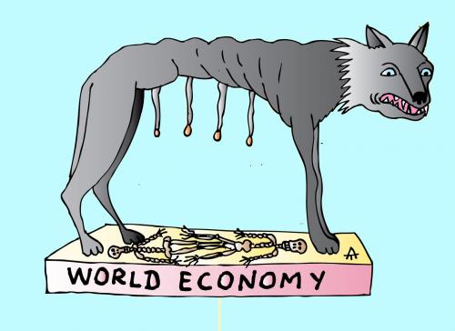 Cartoon: World Economy (medium) by Alexei Talimonov tagged world,economy,financial,crisis