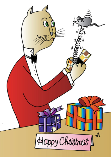 Cartoon: Xmas Present (medium) by Alexei Talimonov tagged xmas,christmas