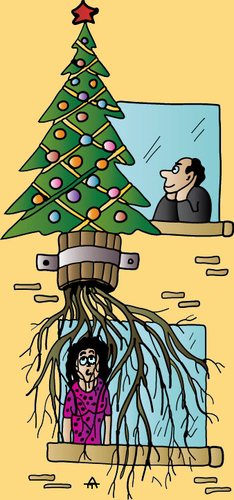 Cartoon: Xmas Tree (medium) by Alexei Talimonov tagged xmas,christmas