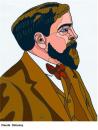 Cartoon: Claude Debussy (small) by Alexei Talimonov tagged composer musician music claude debussy