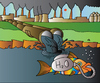 Cartoon: Fish and H2O (small) by Alexei Talimonov tagged fish,water,h2o