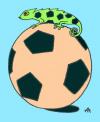 Cartoon: Football Chameleon (small) by Alexei Talimonov tagged football,chameleon,sports,