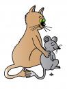 Cartoon: Friendship (small) by Alexei Talimonov tagged cat,mouse,friendship,peace