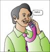 Cartoon: Hello! (small) by Alexei Talimonov tagged cell phone mobile tie
