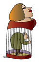 Cartoon: Man in cage (small) by Alexei Talimonov tagged man cage woman