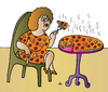 Cartoon: Pizza woman (small) by Alexei Talimonov tagged pizza