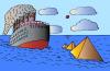Cartoon: Titanic (small) by Alexei Talimonov tagged climate,change,global,warming