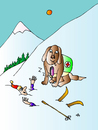 Cartoon: Winter (small) by Alexei Talimonov tagged winter,snow,mobile,dog