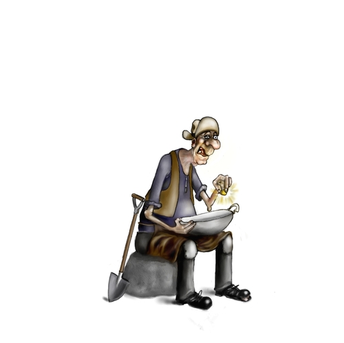 Cartoon: old timer miner (medium) by thegaffer tagged old,timer