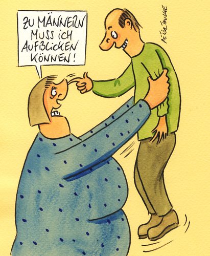 Cartoon: aufblicken (medium) by Peter Thulke tagged ehe,ehe
