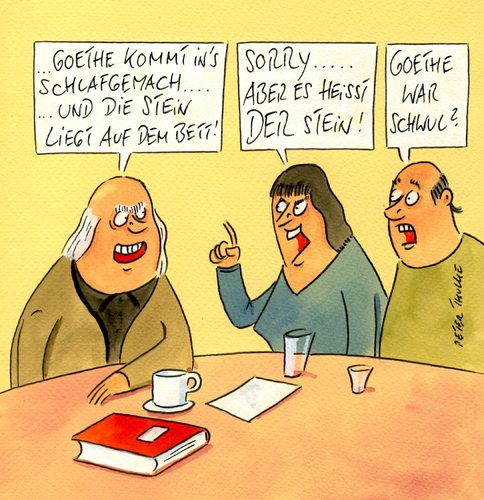 Cartoon: die stein (medium) by Peter Thulke tagged goethe,goethe