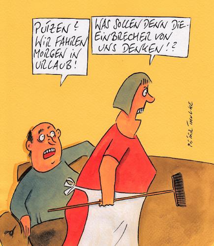 Cartoon: einbrecher (medium) by Peter Thulke tagged einbrecher,einbrecher
