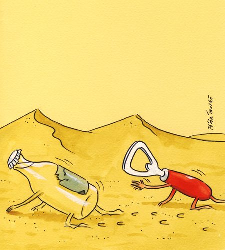 Cartoon: flasche (medium) by Peter Thulke tagged durst,durst