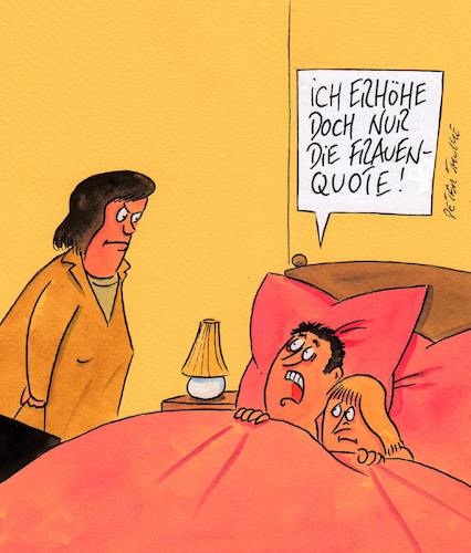 Cartoon: frauenquote (medium) by Peter Thulke tagged frauenquote,frauenquote