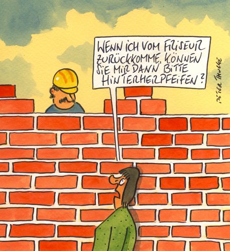 Cartoon: friseur (medium) by Peter Thulke tagged frisör,frisör