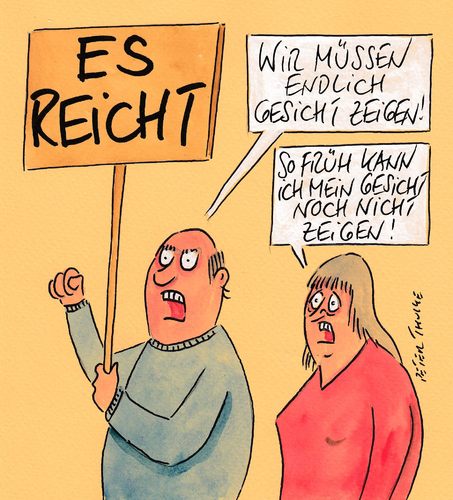 Cartoon: gesicht (medium) by Peter Thulke tagged demo,demo
