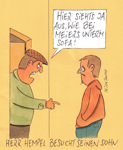Cartoon: hempel (medium) by Peter Thulke tagged hempels,unterm,sofa,hempels,unterm,sofa