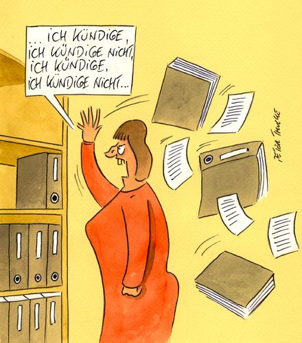 Cartoon: kündigen (medium) by Peter Thulke tagged büro,kündigen,büro,kündigen