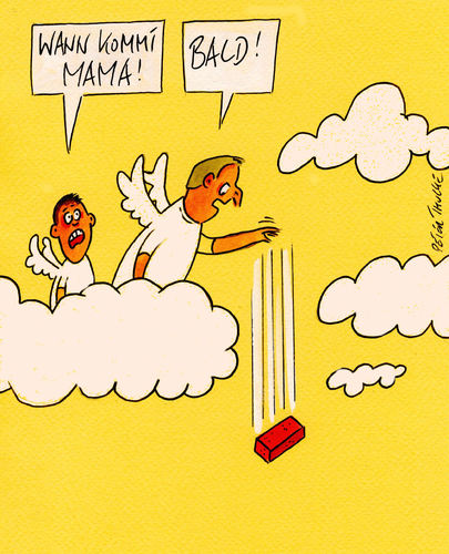 Cartoon: mama (medium) by Peter Thulke tagged himmel,familie,himmel,familie