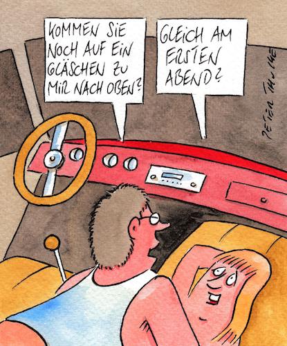 Cartoon: nach oben (medium) by Peter Thulke tagged liebe,verliebt,sex,liebe,verliebt
