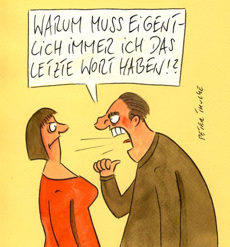 Cartoon: wort (medium) by Peter Thulke tagged ehe,streit,ehe,streit